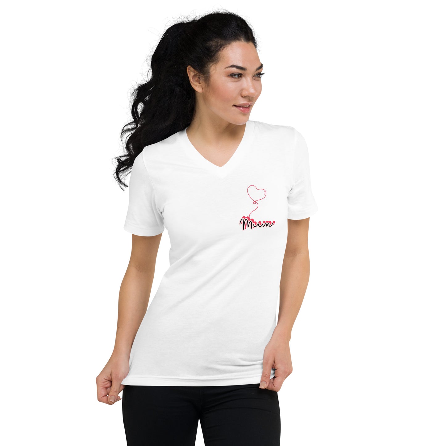 Mum! Short Sleeve V-Neck T-Shirt